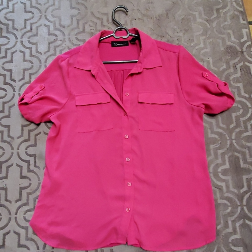 💗Mid Sleeve Button Up Tee